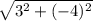 \sqrt{3^2+(-4)^2}