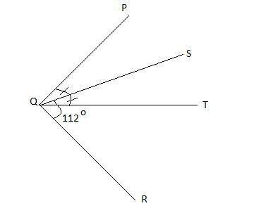 If ray qs bisects angle pqt, measure angle sqt = (8x-25), measure angle pqt= (9x+34), and measure an