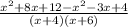 \frac{x^2+8x+12-x^2-3x+4}{(x+4)(x+6)}