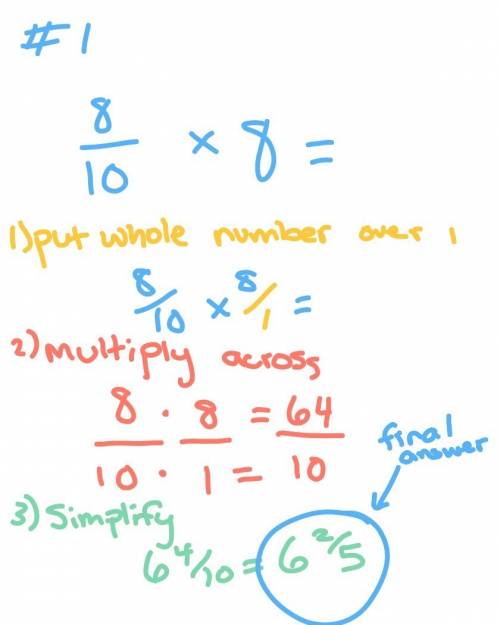 Me with this multiplying fractions and whole numbers (mixed numbers)show work and make it mixed numb