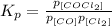 K_p=\frac{p_{[COCl_2]}}{p_{[CO]}p_{[Cl_2]}}