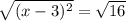 \sqrt{(x-3)^2} = \sqrt{16}\\