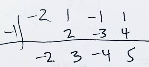 The smallest integer that can be added to -2m3-m+m2+1 to make it completely divisible by m+1 is