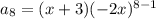 a_8=(x+3)(-2x)^{8-1}
