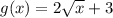 g(x)=2\sqrt{x}+3