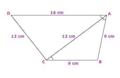 An angle bisector ac divides a trapezoid abcd into two similar triangles △abc and △acd. find the per