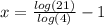 x =\frac{log(21)}{log(4)}-1