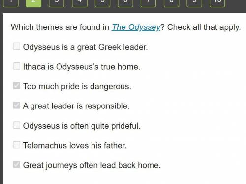 Which themes are found in the odyssey?