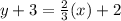 y+3=\frac{2}{3}(x)+2