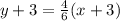 y+3=\frac{4}{6}(x+3)