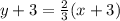 y+3=\frac{2}{3}(x+3)