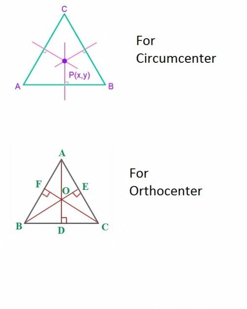 Triangle abc has vertices at a(2,3),b(-4,-3) and c(2,-3) find the coordinates of each point of concu