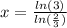 x=\frac{ln(3)}{ln(\frac{2}{3}) }