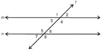 Apair of parallel lines is cut by a transversal. one of the angles formed measures 58°. which statem