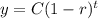 y=C(1-r)^t