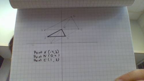 Graph the image of this figure after a dilation with a scale factor of 1/2 centered at the point (-3