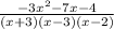 \frac{-3x^2-7x-4}{(x+3)(x-3)(x-2)}