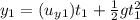 y_1=(u_y_1)t_1+\frac{1}{2}gt_1^2