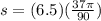 s=(6.5)(\frac{37\pi }{90})