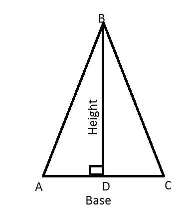 Which equation represents the area of the triangle?  a) a = 1 2 (ac)(ab)(sin a) b) a = 1 2 (ac)(bc)(