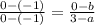 \frac{0-(-1)}{0-(-1)}=\frac{0-b}{3-a}