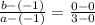 \frac{b-(-1)}{a-(-1)}=\frac{0-0}{3-0}