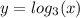 y=log_3 (x)