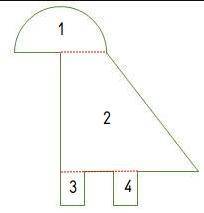 How can you decompose the composite figure to determine its area? a) as a circle, three rectangles,