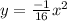 y=\frac{-1}{16}x^2
