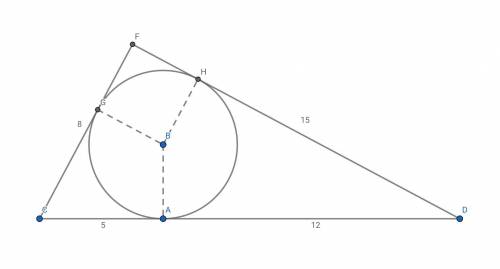 Acircle with radius r is inscribed into a right triangle. find the perimeter of the triangle if:  th