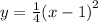 y = \frac{1}{4} {(x - 1)}^{2}