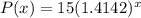 P(x)=15(1.4142)^x