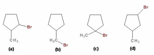 Draw the structure of the isomers of c6h11br that contains a 5-membered ring and is least reactive i
