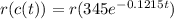 r(c(t))=r(345e^{-0.1215t})