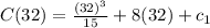 C(32) = \frac{(32)^3}{15} +8(32)+ c_1