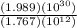 \frac{(1.989)(10^{30})}{(1.767)(10^{12})}