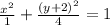 \frac{x^{2}}{1} +\frac{(y+2)^{2}}{4} = 1