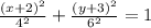 \frac{(x+2)^2}{4^2} + \frac{(y+3)^2}{6^2}=1