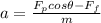 a=\frac{F_{p}cos\theta -F_{f}  }{m}
