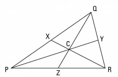 In triangle pqr, point c is the centroid. if pc = 9, then py =