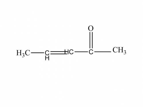 How many double bonds in the molecule ch3chchc(0)ch3 ?