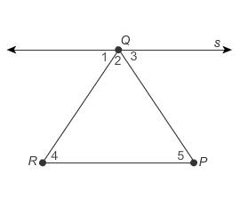 Line s ‖ segment RP.
m∠1 = m∠