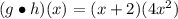 (g\bullet h)(x)=(x+2)(4x^2)