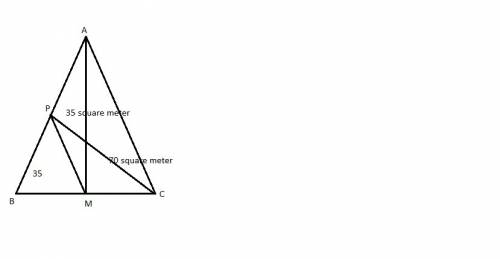 Am is a median in △abc (m∈ bc ). a line drawn through point m intersects ab at its midpoint p. find