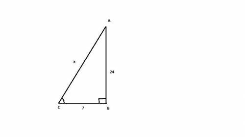 What is the value of x?  enter your answer in the box. x =  a right triangle. the legs are labeled s