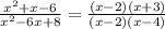 \frac{x^{2}+x-6} {x^{2}-6x+8} =\frac{(x-2)(x+3)}{(x-2)(x-4)}