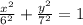 \frac{x^2}{6^2}+\frac{y^2}{7^2}=1