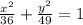 \frac{x^2}{36}+\frac{y^2}{49}=1
