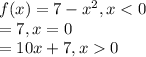 f(x) = 7-x^2, x0