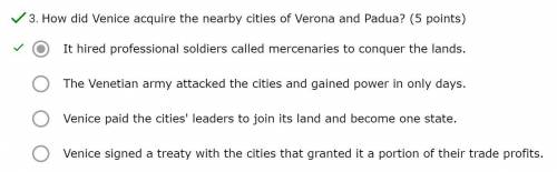 How did venice acquire the nearby cities of verona and padua.